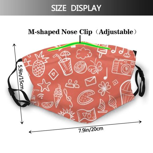 yanfind Childish Fun Umbrella Camera Friendly Beach Celebration Tropical Palm Abstract  Travel Dust Washable Reusable Filter and Reusable Mouth Warm Windproof Cotton Face