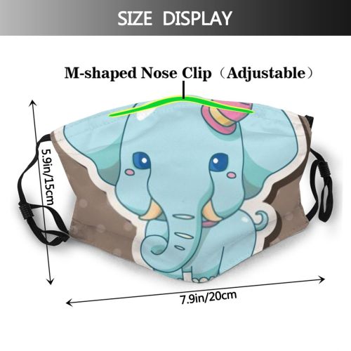 yanfind Isolated Farm Cute Wildlife Design Art Wild Funny Cartoon Silhouette    Dust Washable Reusable Filter and Reusable Mouth Warm Windproof Cotton Face