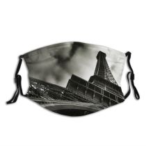 yanfind Creepy Sky Tower Cloud Sky Classic Gothic Clouds Paris Dark Darkness Architecture Dust Washable Reusable Filter and Reusable Mouth Warm Windproof Cotton Face
