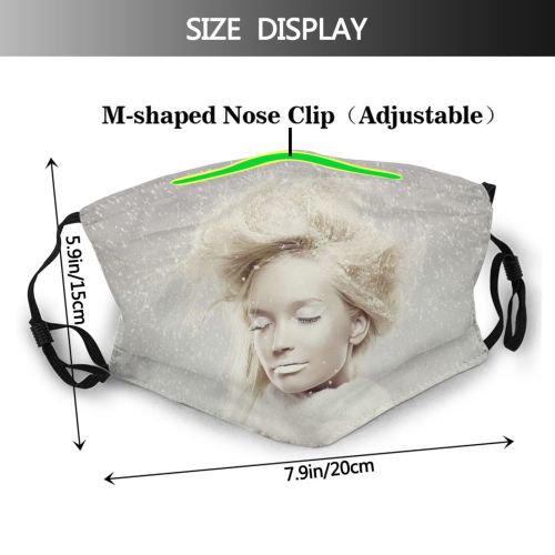 yanfind Ice Maiden Shot Adolescence Lipstick Mascara Refreshment Warm Snow Young Blond Headshot Dust Washable Reusable Filter and Reusable Mouth Warm Windproof Cotton Face