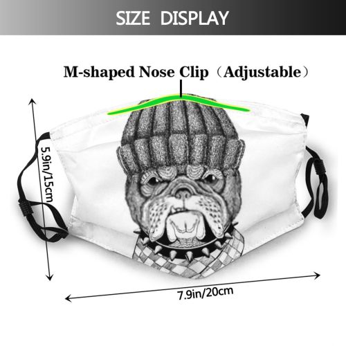 yanfind Isolated Emblem Fashion Wool Christmas Cute Badge Winter Cap Knit Dog Vintage Dust Washable Reusable Filter and Reusable Mouth Warm Windproof Cotton Face