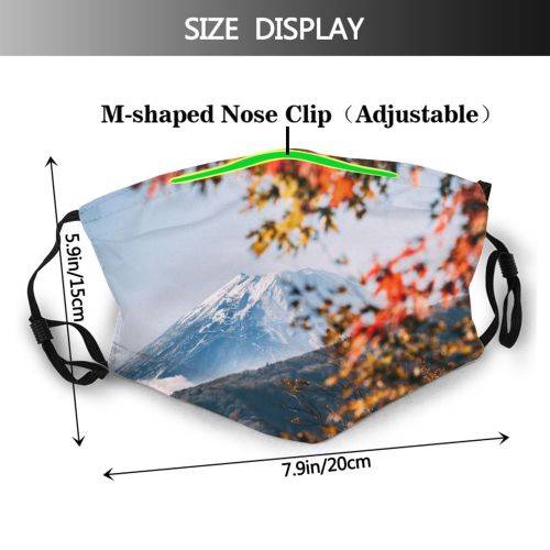 yanfind Idyllic Volcano Japan Mountain Daytime Tranquil Scenery Beautiful Tree Mount Outdoors Sky Dust Washable Reusable Filter and Reusable Mouth Warm Windproof Cotton Face