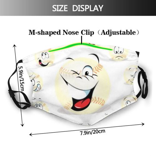 yanfind Olympic Competition Isolated Emoticon Happiness Recreation Sport Game Cute Laughing Tool Smiling Dust Washable Reusable Filter and Reusable Mouth Warm Windproof Cotton Face