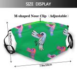 yanfind Bird Cute Seamless Doodle Anime Design Art Fun Funny Cartoon Modern Dust Washable Reusable Filter and Reusable Mouth Warm Windproof Cotton Face