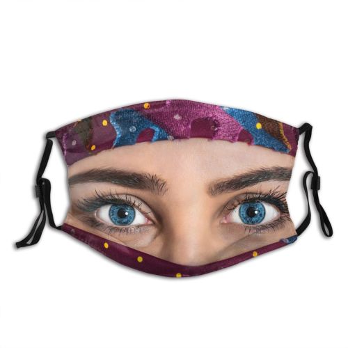 yanfind Lady Studio Model Skin Shapes Hijab Lips Female Sensuality Eyes Girl Posing Dust Washable Reusable Filter and Reusable Mouth Warm Windproof Cotton Face