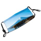 yanfind Blossom Sky Lake Flower Sightseeing Spring Sunrise Kawaguchi Mountains Yamanashi Snow Scenic Dust Washable Reusable Filter and Reusable Mouth Warm Windproof Cotton Face