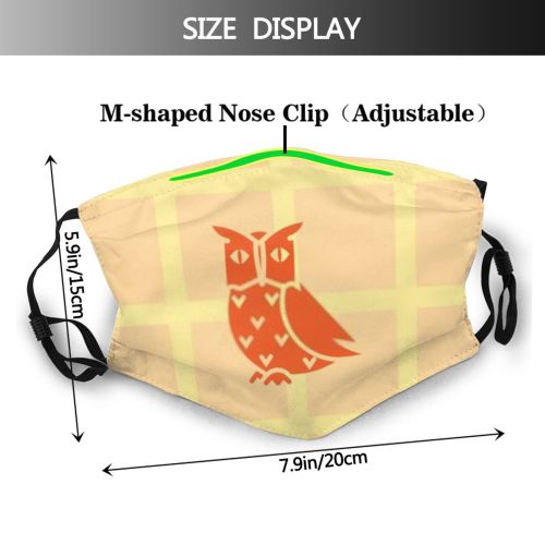 yanfind Abstract Bird Picture Cute Feather Winking Flying Wildlife Night Intelligent Simple Study Dust Washable Reusable Filter and Reusable Mouth Warm Windproof Cotton Face