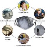 yanfind Drone Exploration Ice Europe Frost Aerial Alps Range Landscape France Frozen Planet Dust Washable Reusable Filter and Reusable Mouth Warm Windproof Cotton Face