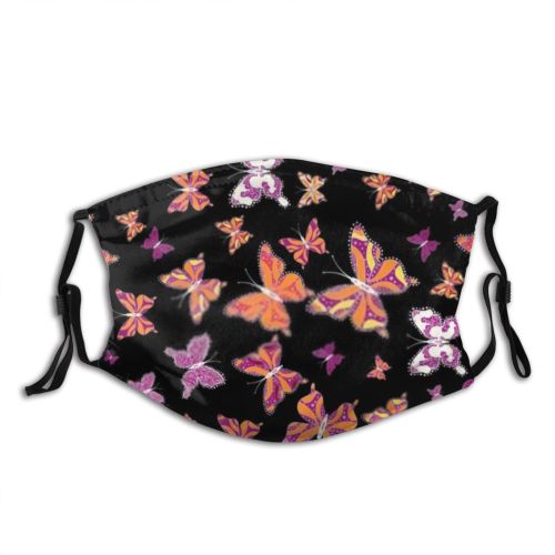 yanfind Butterfly Lovely Christmas Cute Insect Colorful Seamless Beauty Summer Wrap Fly Beautiful Dust Washable Reusable Filter and Reusable Mouth Warm Windproof Cotton Face