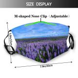 yanfind Idyllic Petals Vibrant Flora Bed Field Clouds Agriculture Plants Tranquil Scenery Blooming Dust Washable Reusable Filter and Reusable Mouth Warm Windproof Cotton Face