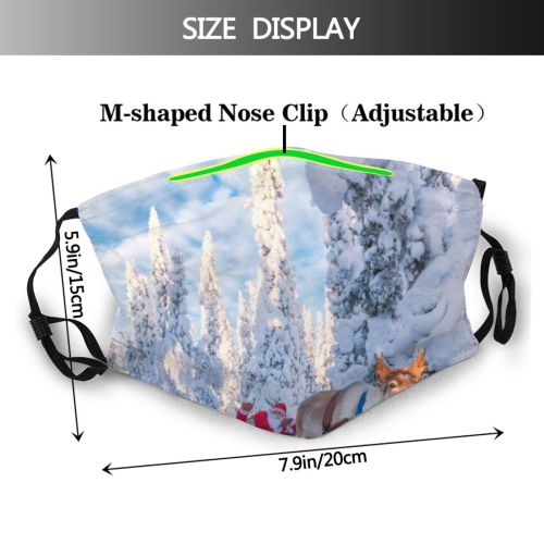 yanfind Europe Bag Frost Sledding Arctic Landscape Woodland Reindeer Frozen Finnish Goodie Positive Dust Washable Reusable Filter and Reusable Mouth Warm Windproof Cotton Face