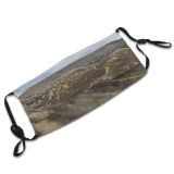 yanfind Outdoors Wilderness Rocks Desert Trail Pass Storm Clouds Panorama Highland Mountainous Ridge Dust Washable Reusable Filter and Reusable Mouth Warm Windproof Cotton Face