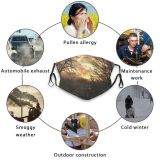 yanfind Winter Sunset Sunlight Landscape Sky Trees Tree Morning Branch Morning Natural Winter Dust Washable Reusable Filter and Reusable Mouth Warm Windproof Cotton Face