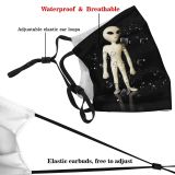 yanfind Planet Fiction Copyspace Doll Figurine Alien Ufo Skeleton Universe Weird Future Science Dust Washable Reusable Filter and Reusable Mouth Warm Windproof Cotton Face