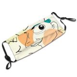yanfind Abstract Crazy Artwork Cute Cubism Cheerful Doodle Female Design Face Quirky Portraits Dust Washable Reusable Filter and Reusable Mouth Warm Windproof Cotton Face