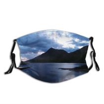 yanfind Landforms Cloud Lake Mountains Highland Sky Reflection Mountain Mountainous Lake Loch Reflection Dust Washable Reusable Filter and Reusable Mouth Warm Windproof Cotton Face