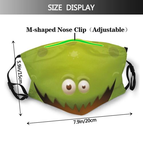 yanfind Crazy Smile Horror Halloween Furious Cute Frightening Fantasy Terrible Teeth Child Raised Dust Washable Reusable Filter and Reusable Mouth Warm Windproof Cotton Face