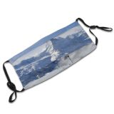 yanfind Swiss Matterhorn Winter Massif Winter Glacier Geological Mountain Sky Snow Mountain Landforms Dust Washable Reusable Filter and Reusable Mouth Warm Windproof Cotton Face