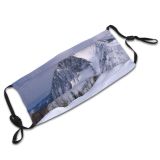 yanfind Ridge Winter Slovenia Massif Winter Geological Mountain Sky Climbing Snow Mountaneering Mountain Dust Washable Reusable Filter and Reusable Mouth Warm Windproof Cotton Face