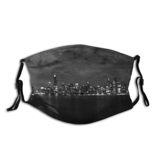 yanfind Lake Downtown Skyscraper Harbor Sea Tower Bridge Clouds Urban River Destination Pier Dust Washable Reusable Filter and Reusable Mouth Warm Windproof Cotton Face