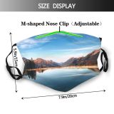 yanfind Lake Daylight Dawn Forest Clouds Scenery Mountains Trees Outdoors Sky Lakeside Dusk Dust Washable Reusable Filter and Reusable Mouth Warm Windproof Cotton Face