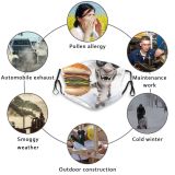 yanfind Isolated Tigris Hunter Danger Clipart Cat Striped Cute Carnivore Hamburger Wildlife Bengal Dust Washable Reusable Filter and Reusable Mouth Warm Windproof Cotton Face