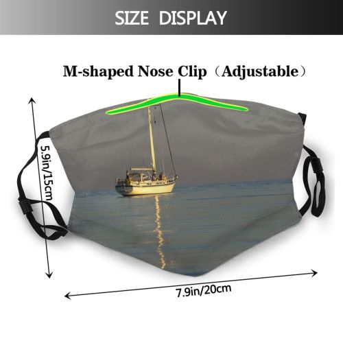 yanfind Motor Marine Roap Vehicle Calm Atmospheric Fish Cliffs Port Boat Sea Sailing Dust Washable Reusable Filter and Reusable Mouth Warm Windproof Cotton Face