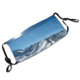 yanfind Ridge Winter Massif Winter Sun Cloud Flare Mountain Sky Snow Mountain Landforms Dust Washable Reusable Filter and Reusable Mouth Warm Windproof Cotton Face