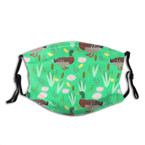 yanfind Abstract Comic Cute Seamless Colorful Lily Natural Ornamental Summer Child Waterlily Vintage Dust Washable Reusable Filter and Reusable Mouth Warm Windproof Cotton Face