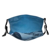 yanfind Exploration Atmospheric Snowdrift Mood Hill Star Landscape Sand Frozen Solitude Tranquility Galaxy Dust Washable Reusable Filter and Reusable Mouth Warm Windproof Cotton Face