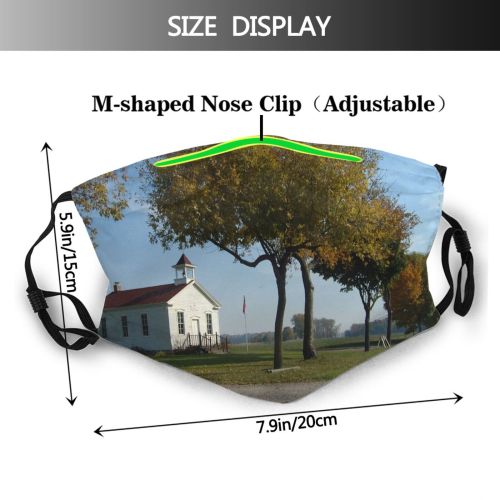 yanfind Old Home Natural Area Woody Rural Landscape Sky Fall Fashioned Farm Leaf Dust Washable Reusable Filter and Reusable Mouth Warm Windproof Cotton Face