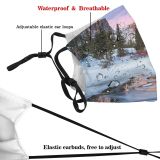 yanfind Range Tree Scene Rocky Snow Stream Tranquil Scenics Estes Reflection USA Mountain Dust Washable Reusable Filter and Reusable Mouth Warm Windproof Cotton Face