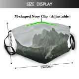 yanfind Ice Glacier Daylight Mountain Clouds Daytime Peaks High Mountains Winter Summit Alps Dust Washable Reusable Filter and Reusable Mouth Warm Windproof Cotton Face