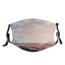 yanfind Idyllic Shore Cloudscape Oceanside Seaside Dawn Mountain Estoril Waves Sea Clouds Tranquil Dust Washable Reusable Filter and Reusable Mouth Warm Windproof Cotton Face