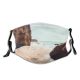 yanfind Idyllic Tropical Coast Daylight Waves Sea Beach Tranquil Island Cliff Misty Hazy Dust Washable Reusable Filter and Reusable Mouth Warm Windproof Cotton Face
