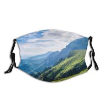 yanfind Central Vacation Tourist Beautiful Bulgarian National Forest Peak Hiking Scene Sky Bulgaria Dust Washable Reusable Filter and Reusable Mouth Warm Windproof Cotton Face