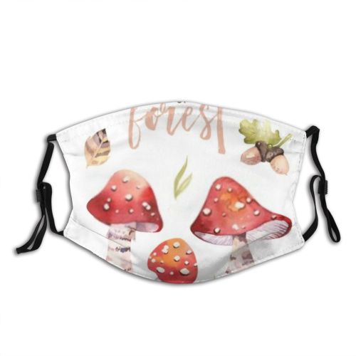 yanfind Isolated Decor Bird Cute Feather Amanita Mushroom Trendy Woodland Cap Nursery Bohemian Dust Washable Reusable Filter and Reusable Mouth Warm Windproof Cotton Face