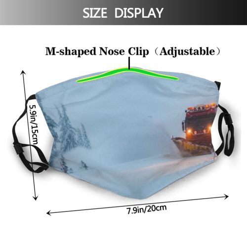 yanfind Country Europe Landscape Cable Finnish Frozen Winterdienst Lapland Tree Polar Snow Wind Dust Washable Reusable Filter and Reusable Mouth Warm Windproof Cotton Face