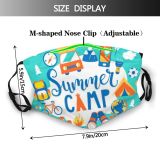 yanfind Campers Fun Flyer Handwritten Trip Camp Cartoon Vacation Children School Brochure Tent Dust Washable Reusable Filter and Reusable Mouth Warm Windproof Cotton Face