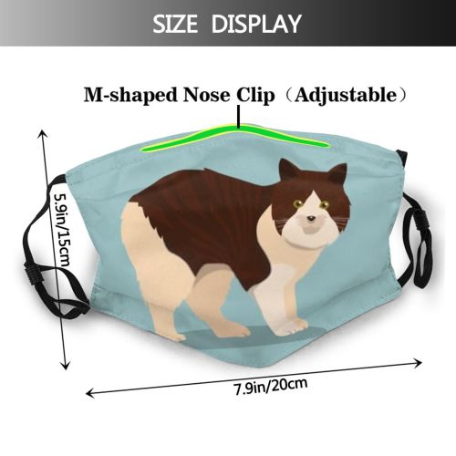 yanfind Fur Leg Cat Kitty Cute Cymric Pedigree Design Ears Pet Fluffy Eyes Dust Washable Reusable Filter and Reusable Mouth Warm Windproof Cotton Face