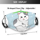 yanfind Isolated Smile Hot Happiness Mug Little Cat Kitty Comic Cute Meow Best Dust Washable Reusable Filter and Reusable Mouth Warm Windproof Cotton Face