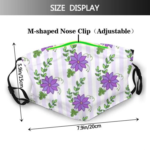 yanfind Garden Decor Polka Cute Dot Shabby Stylish Seamless Cotton Pastel Summer Doodle Dust Washable Reusable Filter and Reusable Mouth Warm Windproof Cotton Face