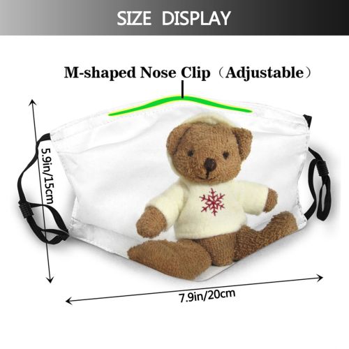 yanfind Game Winter Toys Baby Teddy Toy Teddy Bear Stuffed Stuffed Plush Bear Dust Washable Reusable Filter and Reusable Mouth Warm Windproof Cotton Face