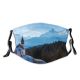 yanfind Europe Watzmann Alps Range Landscape Berchtesgadener Maria Church Local Cathedral Bavarian Peak Dust Washable Reusable Filter and Reusable Mouth Warm Windproof Cotton Face