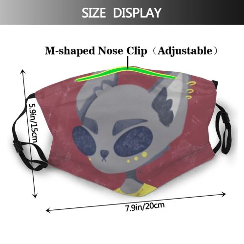 yanfind Crazy Pet Funny Kitten Artwork Art Cat Cartoon Cute Colorful Design Dust Washable Reusable Filter and Reusable Mouth Warm Windproof Cotton Face