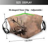 yanfind Abstract Isolated Elegant Horned Christmas Cute Fawn Winter Natural Wildlife Stag Fauna Dust Washable Reusable Filter and Reusable Mouth Warm Windproof Cotton Face