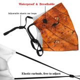 yanfind Dead Texture Maple Wood Golden Leaves Plant Grunge Leaf Decay Leaf Tree Dust Washable Reusable Filter and Reusable Mouth Warm Windproof Cotton Face
