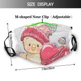 yanfind Happiness Bird Snow Christmas Cute Warm Winter Cap Cartoons Cheerful Child Baby Dust Washable Reusable Filter and Reusable Mouth Warm Windproof Cotton Face