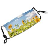 yanfind Blossom Sky Spring Flower Halva Garden Flora Blooming Vibrant Meadow Plant Oil Dust Washable Reusable Filter and Reusable Mouth Warm Windproof Cotton Face