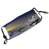 yanfind Ice Glacier Daylight Sunset Evening Dawn Mountain Snowy Rock Frozen Capped Majestic Dust Washable Reusable Filter and Reusable Mouth Warm Windproof Cotton Face